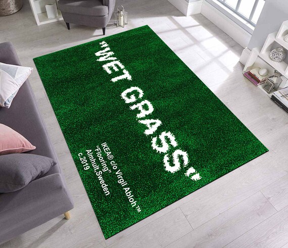 Green Rugwet Grass Rugwet-grasscustom Rugfantastic Rug - Etsy