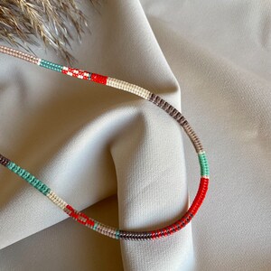 Colourful Handwoven Miyuki Beaded Necklace image 2