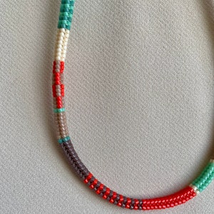 Colourful Handwoven Miyuki Beaded Necklace image 4