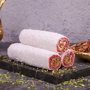 Coconat, Pomegranate, Pistachio, Personalized, Same Day Shipping, Luxury Taste, World Famous Delights, Turkish Delight, Gift Box