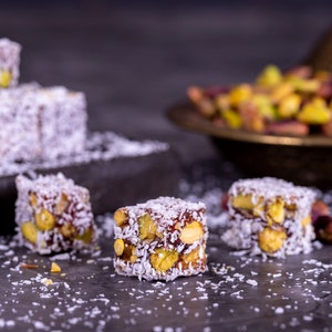 Turkish Delight, Double Pistachio Delight, Coconut Delight, Delight Dessert, Turkish Sweets, Ottoman Dessert, Pistachio Delight, Gift