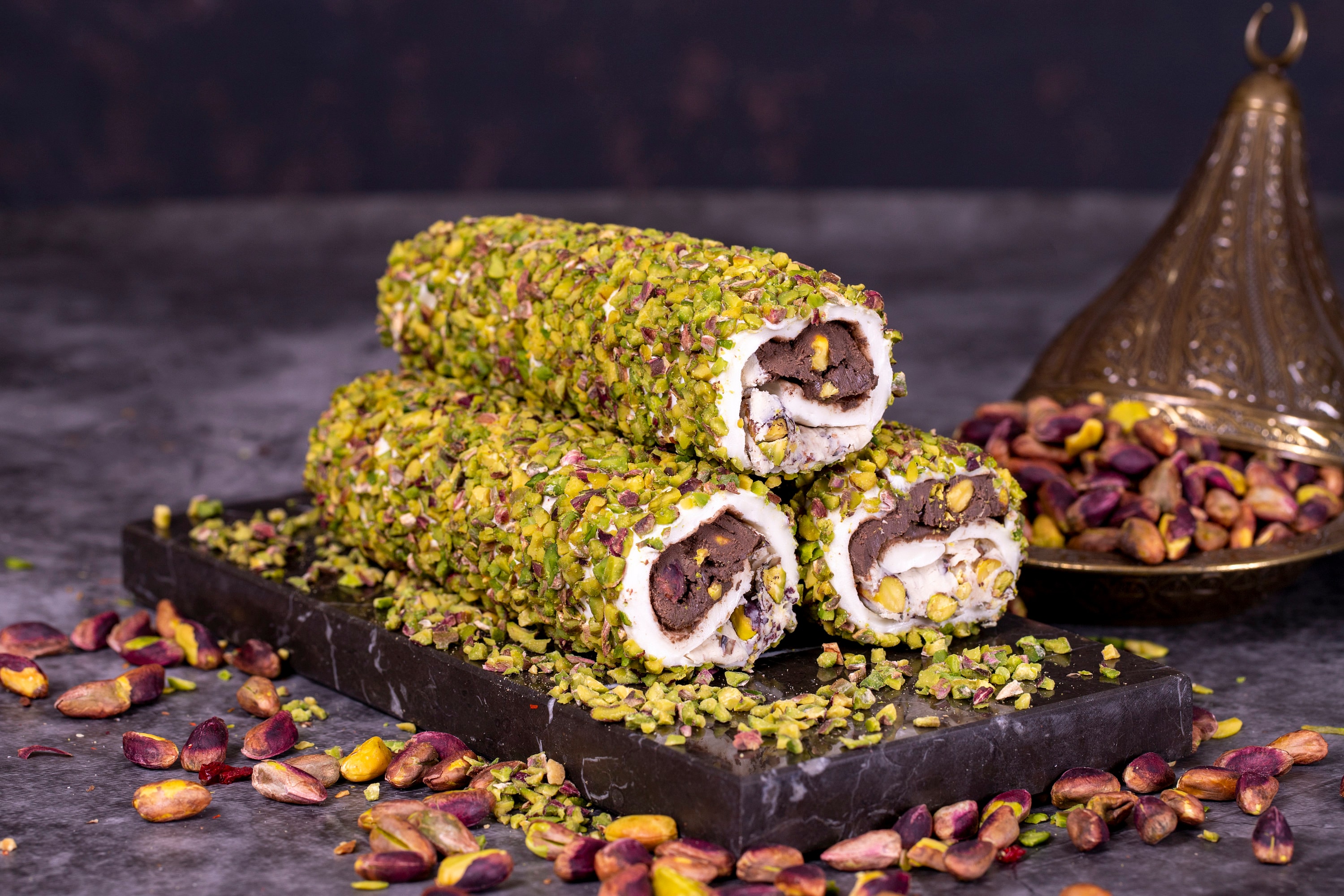 Sukru Efendi 1935, Pistachio With Cacao Cream, Turkish Delight