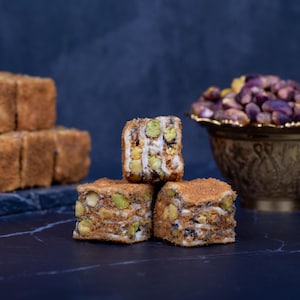 Delícia Turca, Lótus, Salgadinhos, Ingredientes Naturais, Sabor Natural, Madrinha de Casamento, Melhor Presente, Pistache, Baklava Lokum, Lux