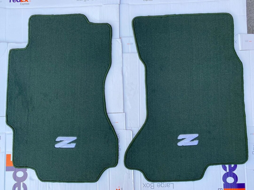 For Nissan Z32 Fairlady Z Velour Carpet Floor Mats Green 2pcs Etsy
