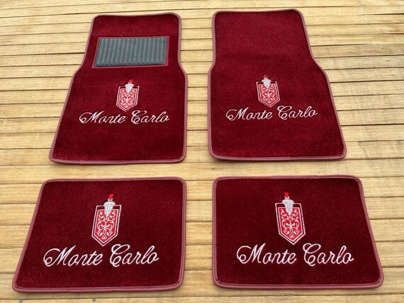 Fit for Chevy Monte Carlo Floor Mats Carpet Set Burgundy Of4 LS SS