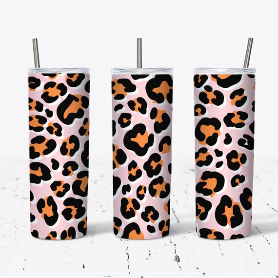 20oz Peach Skinny Tumbler Sublimation Designs Leopard - Etsy