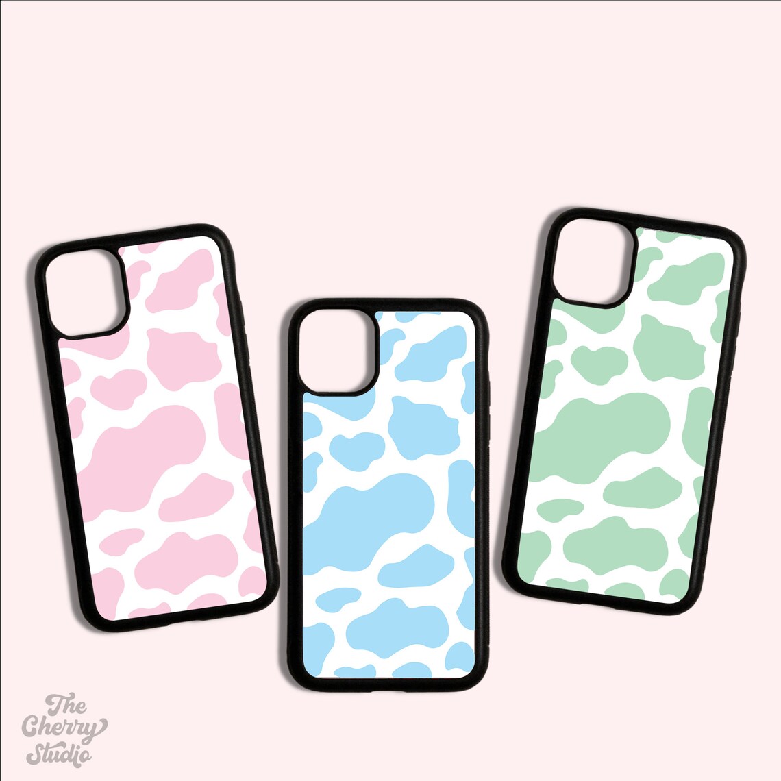 IPhone Sublimation Designs, Pink Cow Print Phone Case Sublimation PNG