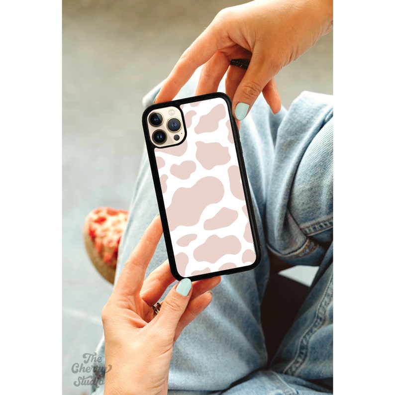 Iphone Sublimation Designs Pink Cow Print Phone Case Etsy