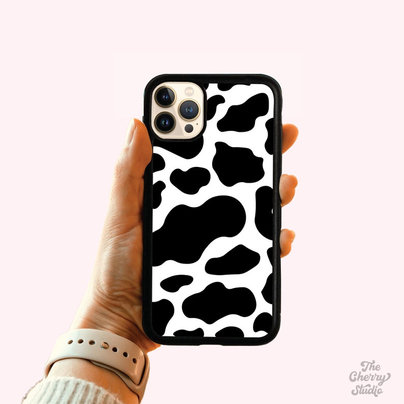 Iphone Sublimation Designs Pink Cow Print Phone Case Etsy