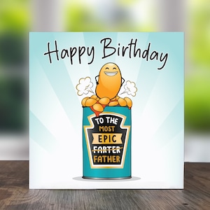 Happy Birthday To The Most Epic Father: Funny Birthday Card, Funny Card For Father, Funny Card For Dad