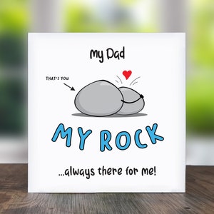 Father's Day Engraved Rock Gift - 'You Are My Rock' Keepsake With Love Message