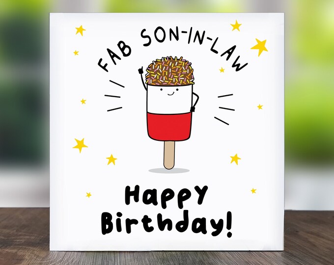 Funny Son in Law Birthday Card, Large A5 Special Son-in-law Card - Etsy UK