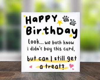 Funny Pet Birthday Card: From the Dog or Cat