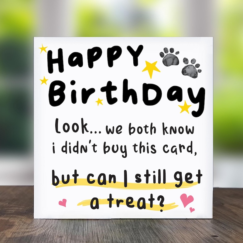 Birthday Card From the Dog - Etsy UK