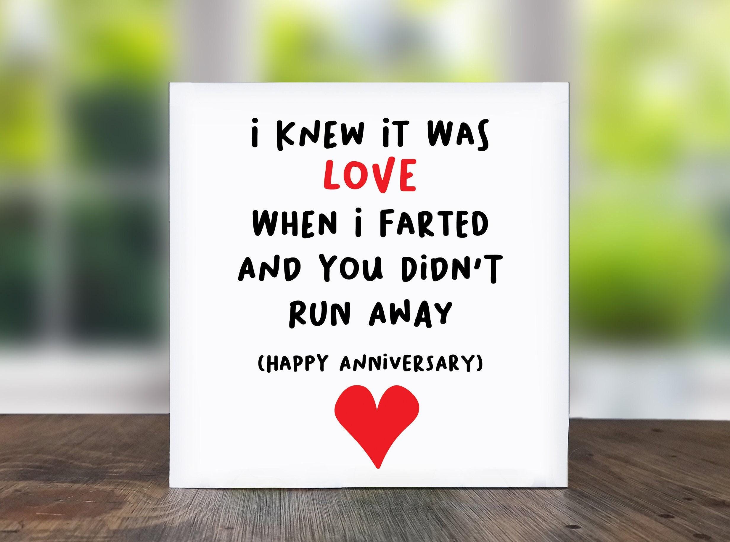 Funny Anniversary Card: I Knew It Was Love - Etsy