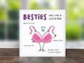 Besties Are Like a Good Bra: Best Friend Card, Birthday Card For Bestie, Funny Card For Her