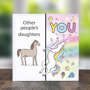 Funny Unicorn Birthday Card For Daughter: Other People's Daughters Bild 1