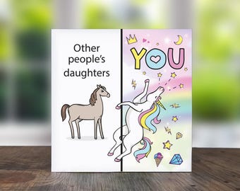 Funny Unicorn Birthday Card For Daughter: Other People's Daughters