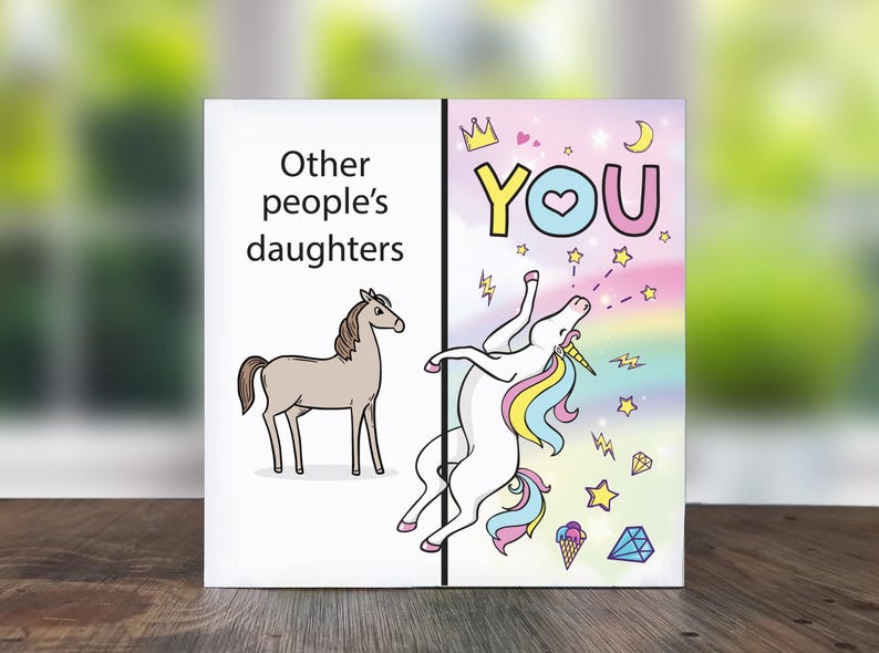 Funny Unicorn Birthday Card For Daughter: Other People's Daughters Bild 1