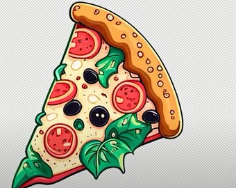 Cartoon Pizza Slice - Etsy Israel Cartoon Pizza Slice - Etsy Israel