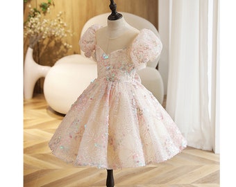 Lace Flower Girl Dress, Girls Lace Dresses, Tulle Dresses, Bridesmaid Dress, Pageant Dresses, Communion Dress,Princess Dress