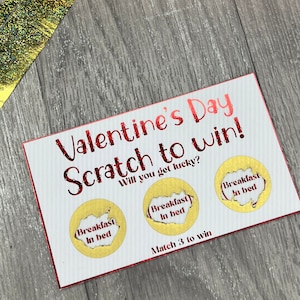 Scratch to win personalised Valentine’s Day scratch card