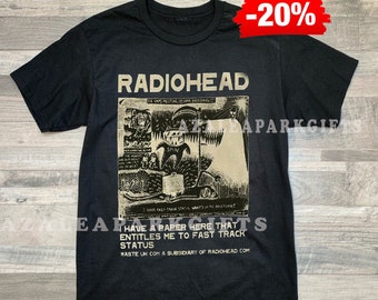 Vintage Radiohead shirt, Radiohead Vintage Retro concert t-shirt for men, 90s Band Tshirt, band shirt, gift for her, for him