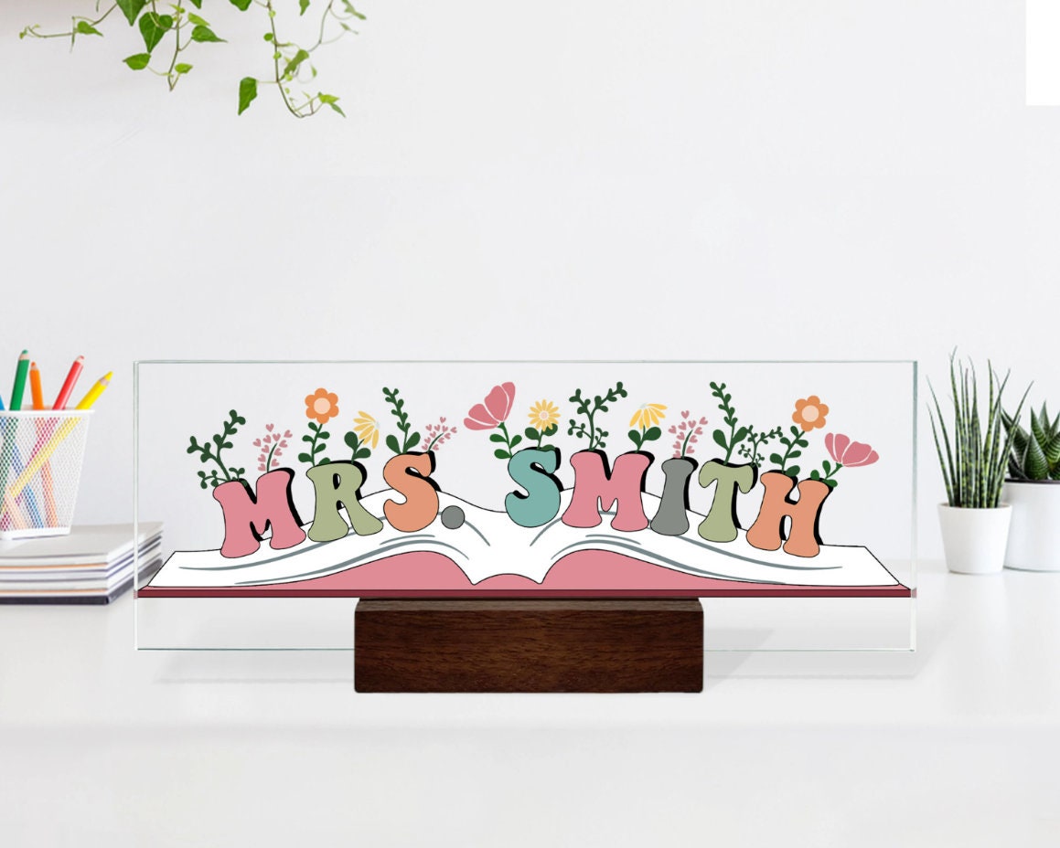 Custom Teacher Desk Name Plate Teacher Name Sign Teacher Etsy Australia