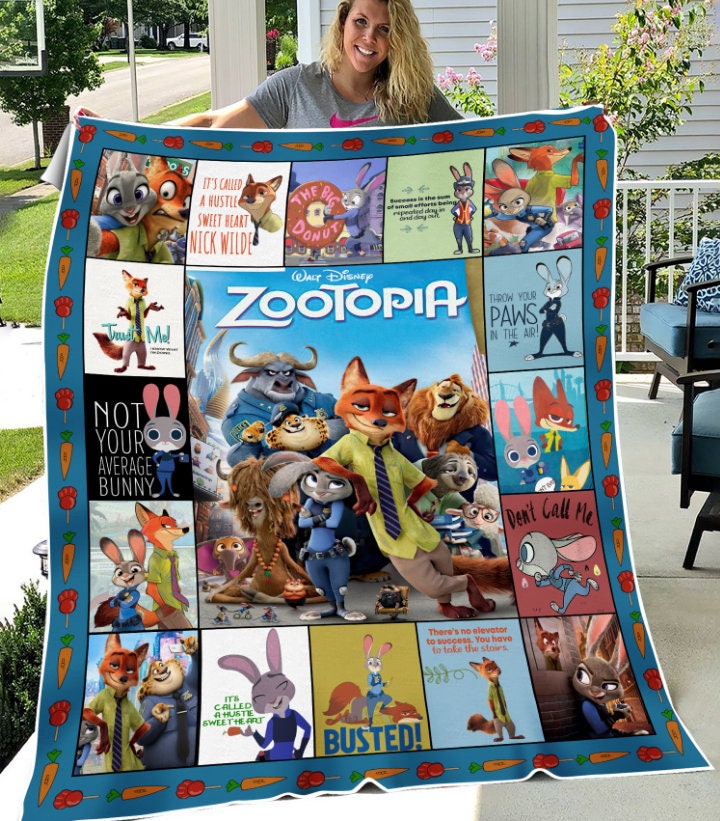 Zootopia Blanket Zootopia Baby Blanket Zootopia Fleece Etsy