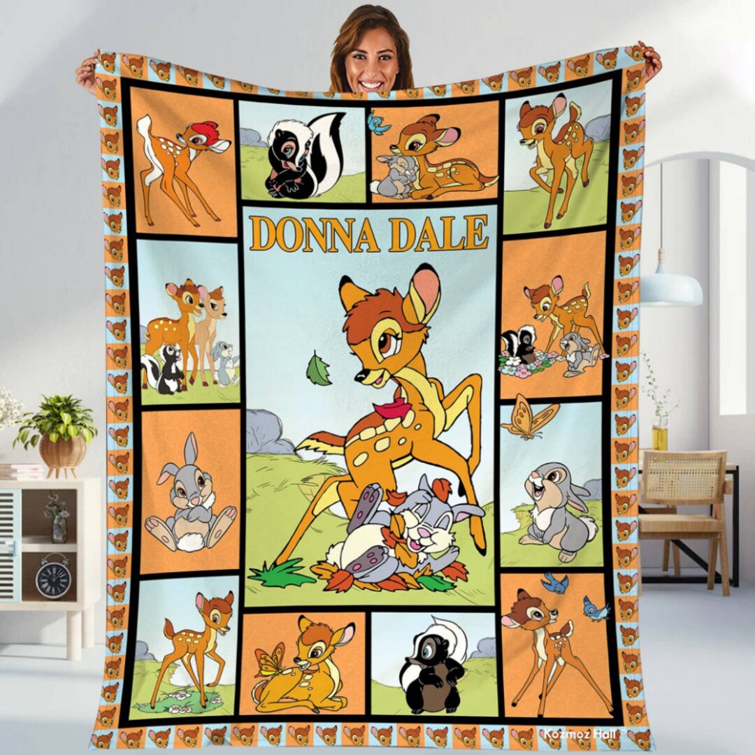 Personalized Bambi Blanket Custom Baby Blanket Bambi Baby Etsy
