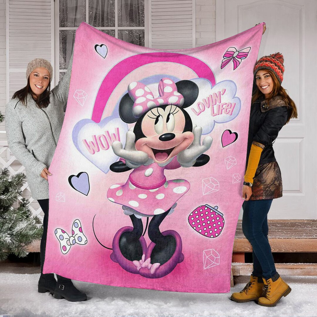 Minnie Mouse Blanket Minnie Mouse Baby Blanket Disney Etsy