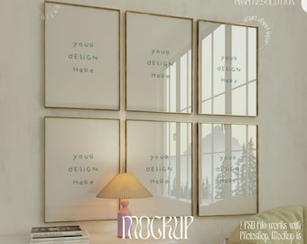 Gallery Wall Frame Mockup Set: Artwork & Print Display (PSD)