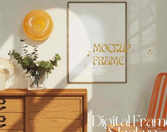 5x7 Frame Mockup: Minimalist Interior, Art Display (Digital Download)