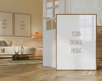 Wood Frame Mockup Set: 5x7 & 2x3 Ratio (Digital Download)