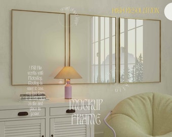 Mockup Frame, Set of 3 Frame, Colorful Mockup Frame, Wood Frame Mockup, Frame Mockup, Artwork Mockup, Frame Mock Up, Art Print Mockup