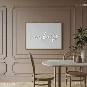 Rahmen Mockup Holz, Rahmen Wallpaper Mockup, Horizontales Rahmen Mockup