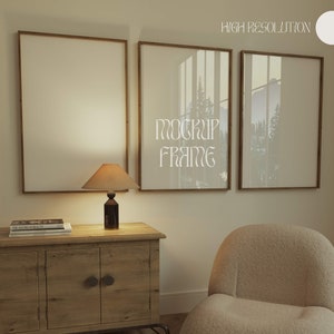 Wood Frame Mockup Bundle: Artwork Display (PSD)