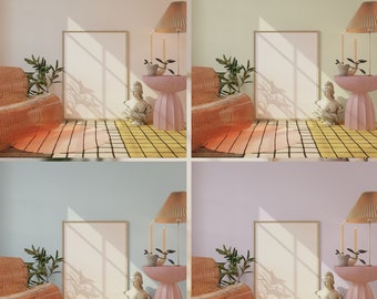 Gallery Wall Frame Mockup Set: Modern Interior (PSD)