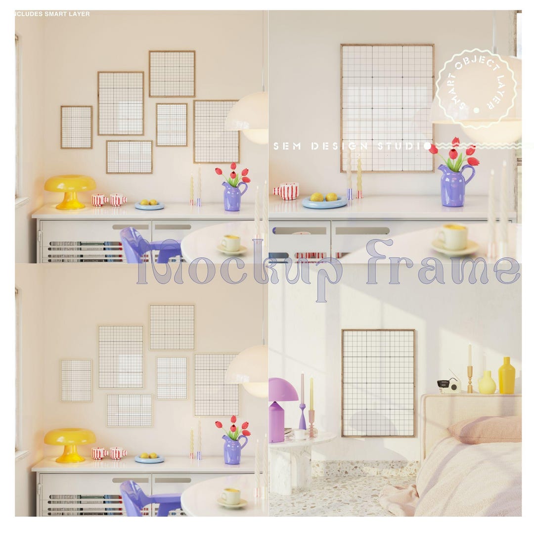 Frame Bundle Mockup Frame Bundle, Sef of 12 Mockup Frame, Wood Frame Mockup, Frame ...