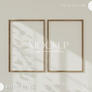 Frame mockup, Gallery wall frame mockup, Set of 2 Frame Mockup, 2x3 ratio, Artwork Mockup, Gallery frame mockup image 1