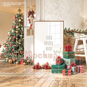 Chritsmas Mockup Frame, Wall art Mockup, Gallery Wall Mockup