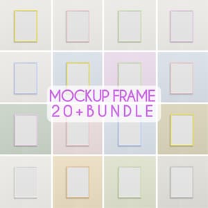 Mockup Frame Bundle, 20 Mockup Frames PSD Bundle Set, Frame Mockup Bundle, PSD Frames Bundle, Mega Bundle Frames Mockup