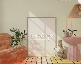 Gallery Wall Frame Mockup Set: Interior Mockup (PSD, JPEG)