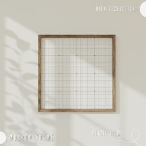 Rahmen Mockup, quadratischer Rahmen Schatten-Overlay, quadratischer Holzrahmen Wallpaper Mockup