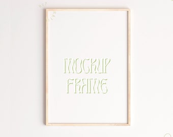 Vertical Wooden Frame Mockup: 5x7 Ratio (Digital Download)