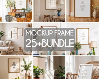 Bundle Mockup Frame, 25+ Mockup Frames PSD Bundle Set, Frame Mockup Bundle, PSD Frames Bundle, Mega Bundle Frames Mockup