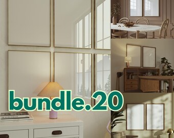 Minimal Frame Mockup Bundle: 3D Rendered Poster Frames (PSD & JPEG)