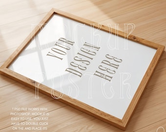 Vertical Frame Mockup: Modern Interior Scene (PSD, JPEG)