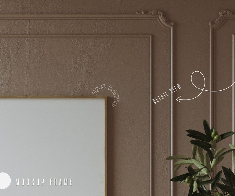 Frame Mockup Wood Frame Wallpaper Mockup Horizontal Frame Etsy