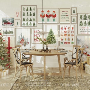 Christmas Gallery Wall Frame Mockup, Christmas Mockup, Frame mockup, Gallery wall frame mockup, Christmas Frame Mockup